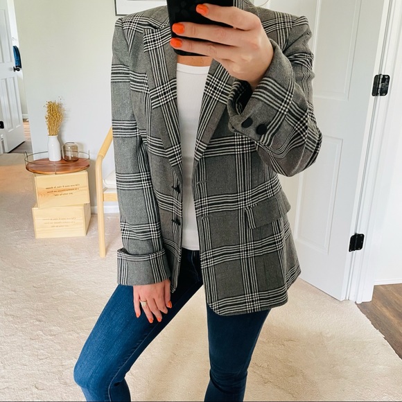 Alice + Olivia Pauline Blazer Jacket Grey XS House of Colour (HOC) Winter - Picture 2 of 4